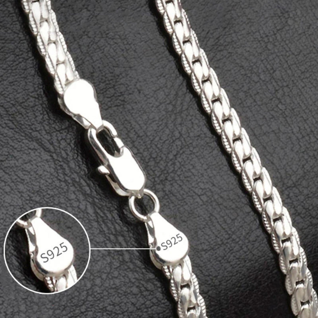 18K Gold/Silver Color 6mm Necklace Chain