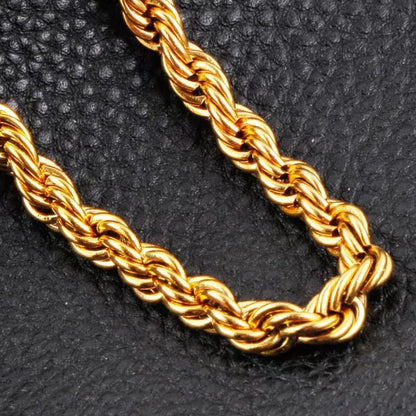 4mm 18K Gold Rope Chain
