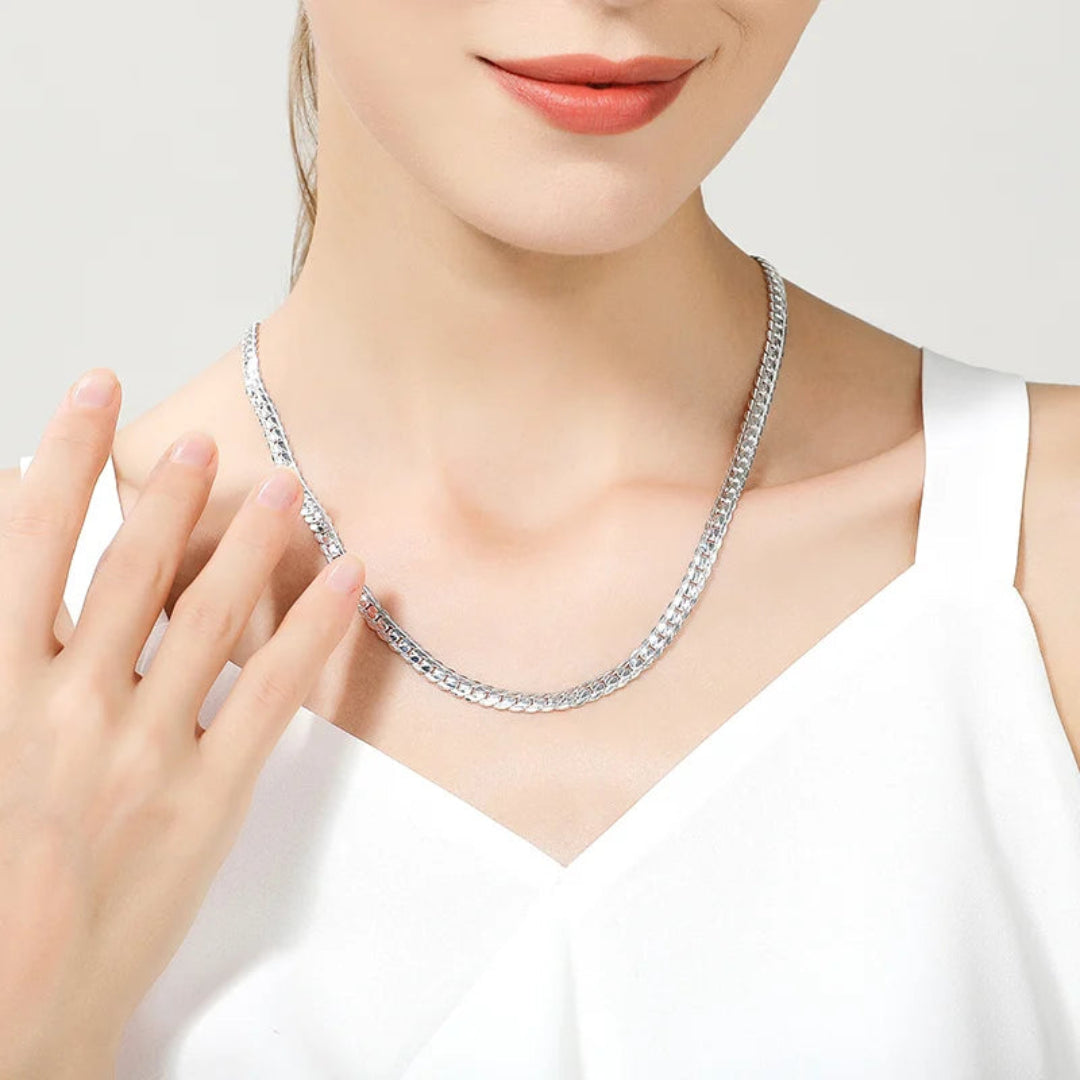 18K Gold/Silver Color 6mm  Necklace Chain