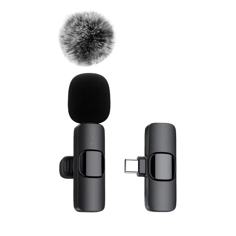 Wireless 2In1 Android And Iphone Lavalier Recording Microphones