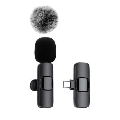 Wireless 2In1 Android And Iphone Lavalier Recording Microphones